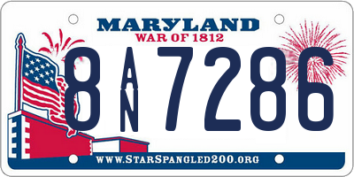 MD license plate 8AN7286