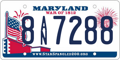 MD license plate 8AN7288