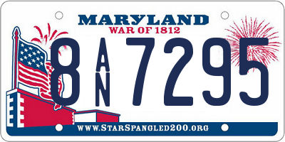 MD license plate 8AN7295