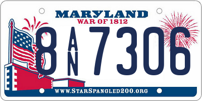 MD license plate 8AN7306