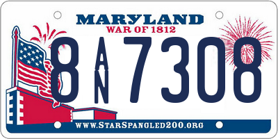 MD license plate 8AN7308