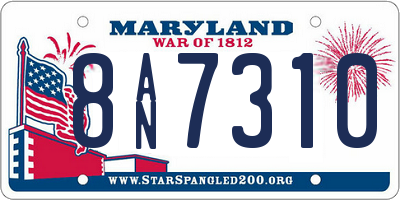 MD license plate 8AN7310