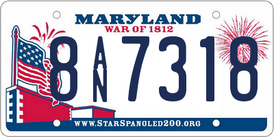 MD license plate 8AN7318