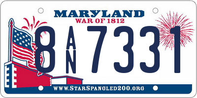 MD license plate 8AN7331