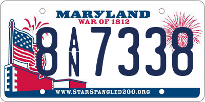 MD license plate 8AN7338