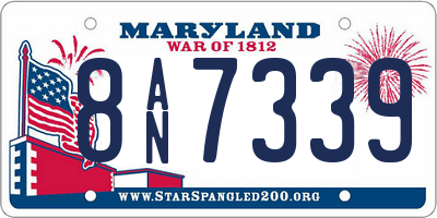 MD license plate 8AN7339
