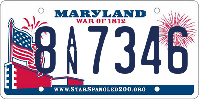 MD license plate 8AN7346