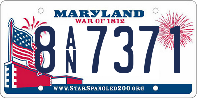 MD license plate 8AN7371