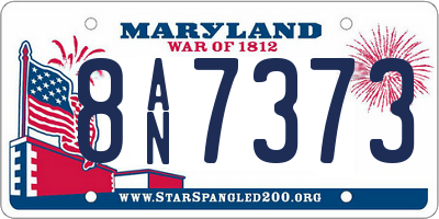 MD license plate 8AN7373