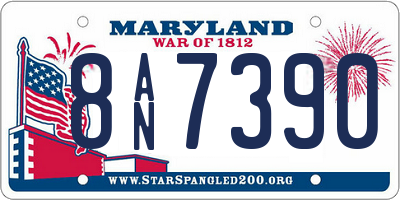 MD license plate 8AN7390