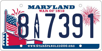 MD license plate 8AN7391