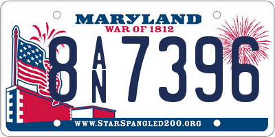 MD license plate 8AN7396