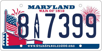 MD license plate 8AN7399