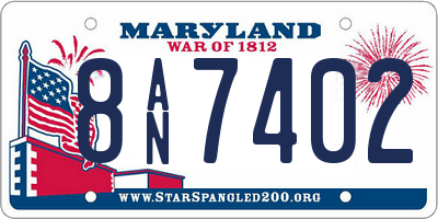 MD license plate 8AN7402