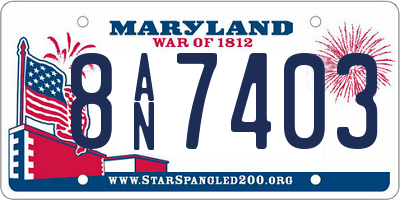 MD license plate 8AN7403