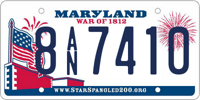 MD license plate 8AN7410