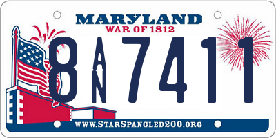 MD license plate 8AN7411