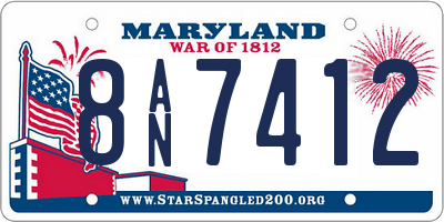 MD license plate 8AN7412