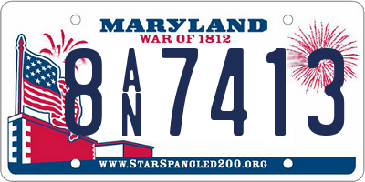 MD license plate 8AN7413