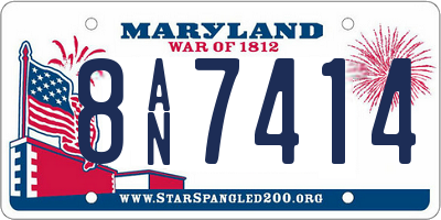 MD license plate 8AN7414