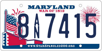 MD license plate 8AN7415