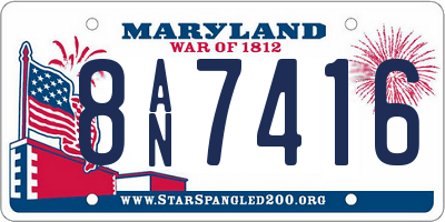 MD license plate 8AN7416