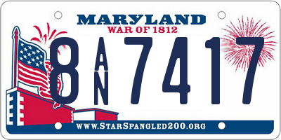 MD license plate 8AN7417