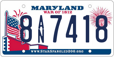 MD license plate 8AN7418