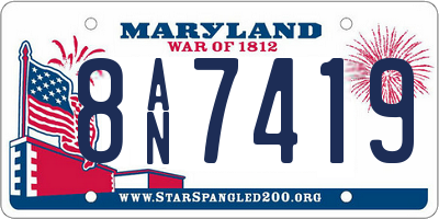 MD license plate 8AN7419