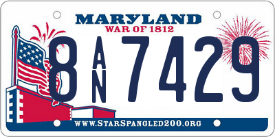 MD license plate 8AN7429