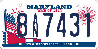 MD license plate 8AN7431