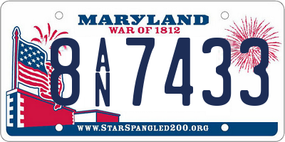 MD license plate 8AN7433