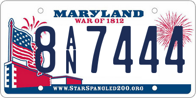 MD license plate 8AN7444