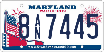 MD license plate 8AN7445