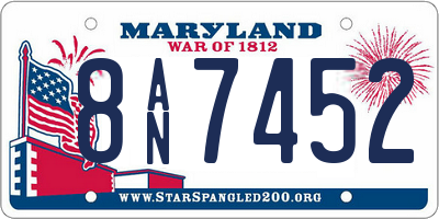MD license plate 8AN7452