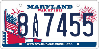 MD license plate 8AN7455