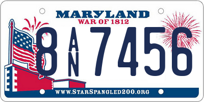 MD license plate 8AN7456