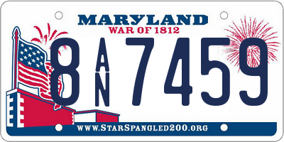 MD license plate 8AN7459