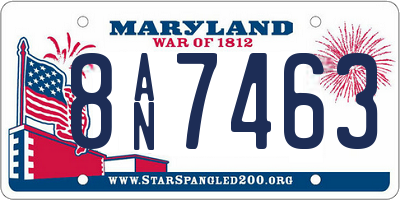 MD license plate 8AN7463