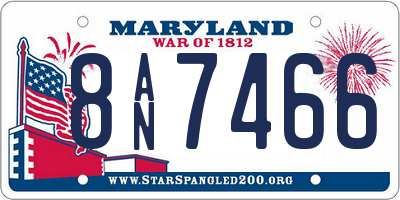 MD license plate 8AN7466