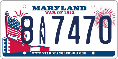 MD license plate 8AN7470