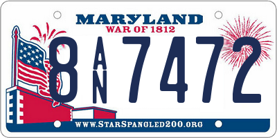 MD license plate 8AN7472