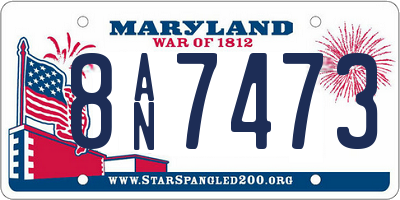 MD license plate 8AN7473