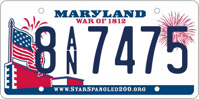 MD license plate 8AN7475