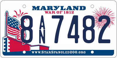 MD license plate 8AN7482
