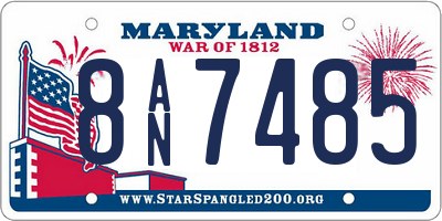 MD license plate 8AN7485