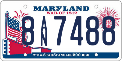 MD license plate 8AN7488