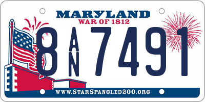 MD license plate 8AN7491