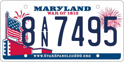 MD license plate 8AN7495