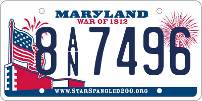 MD license plate 8AN7496